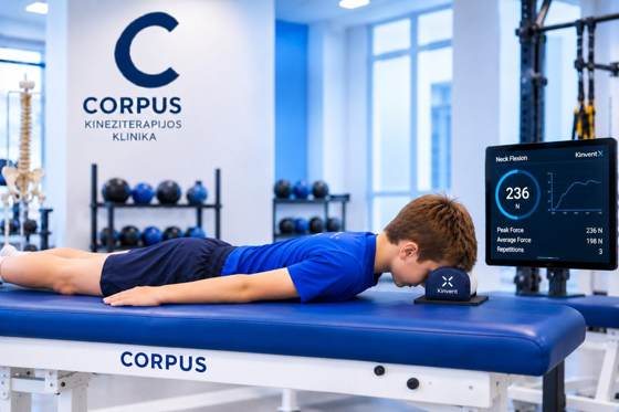 Testo atlikimo pavyzdys: Kaklo raumenys (iliustracija)